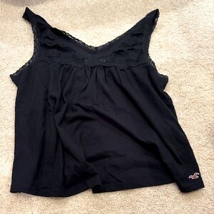 Hollister Black Lace Sleeveless Top – Women’s Size S, Chic‎ & Elegant